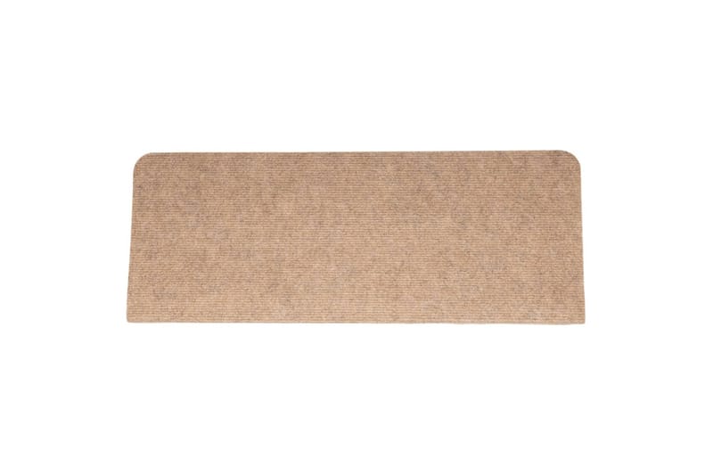 beBasic selvklæbende trappemåtter 15 stk. 65x28 cm beige - Beige - Tekstiler - Tæpper - Specialmåtte - Trappetrins tæpper
