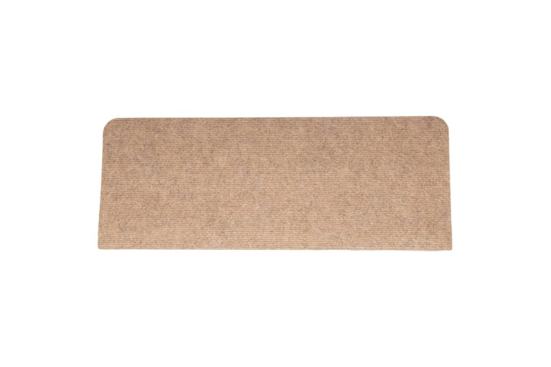 beBasic selvklæbende trappemåtter 15 stk. 65x28 cm beige - Beige - Trappetrins tæpper