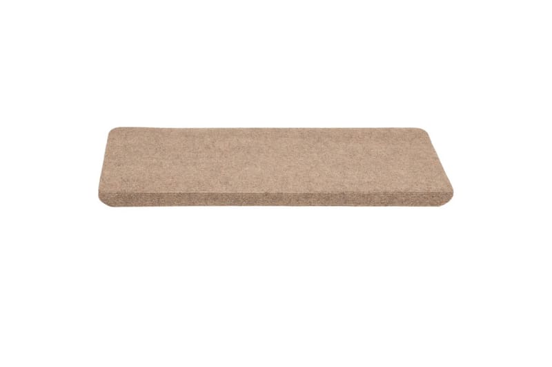 beBasic selvklæbende trappemåtter 15 stk. 65x28 cm beige - Beige - Tekstiler - Tæpper - Specialmåtte - Trappetrins tæpper