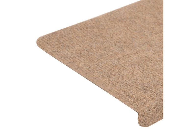 beBasic selvklæbende trappemåtter 15 stk. 65x28 cm beige - Beige - Tekstiler - Tæpper - Specialmåtte - Trappetrins tæpper