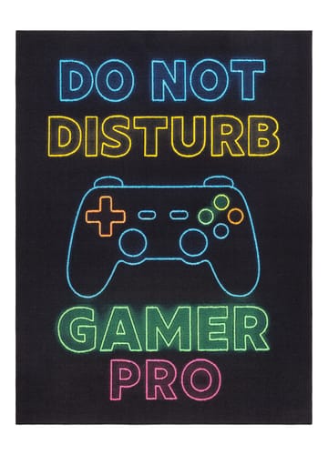 Maskinvævet tæppe KM Home Play Gamer 120x160 Sort - sort - Tekstiler - Tæpper - Specialmåtte - Gamingmåtte
