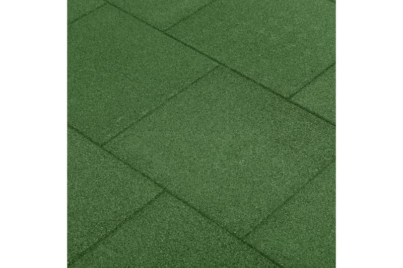 faldfliser 6 stk. gummi 50 x 50 x 3 cm grøn - Grøn - Kunstgræs balkon - Nålefilt tæpper & kunstgræstæpper - Altangulv & altandæk