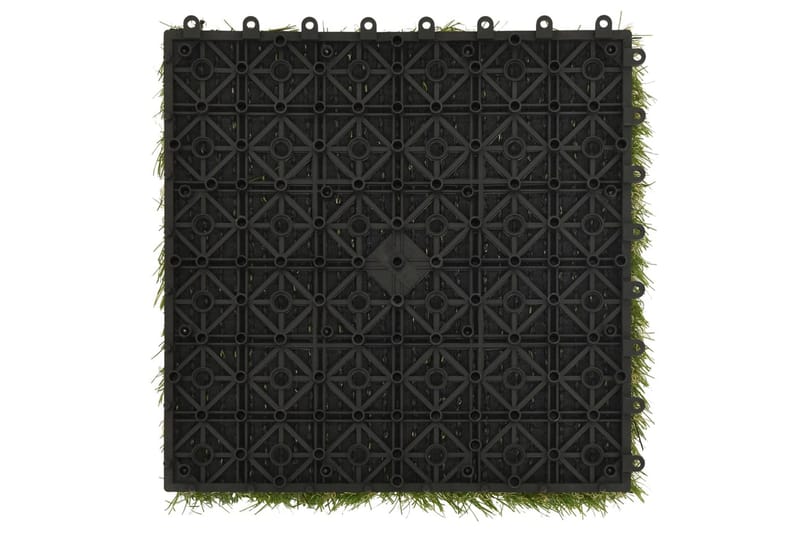 kunstgræsfliser 22 stk. 30x30 cm grøn - Grøn - Tekstiler - Tæpper - Specialmåtte - Nålefilt tæpper & kunstgræstæpper