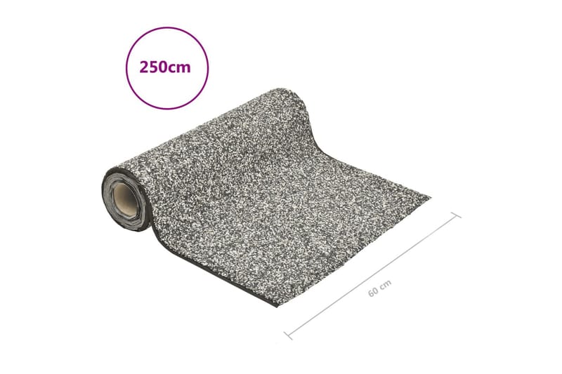 stenfolie 250x60 cm grå - Tekstiler - Tæpper - Specialmåtte - Nålefilt tæpper & kunstgræstæpper