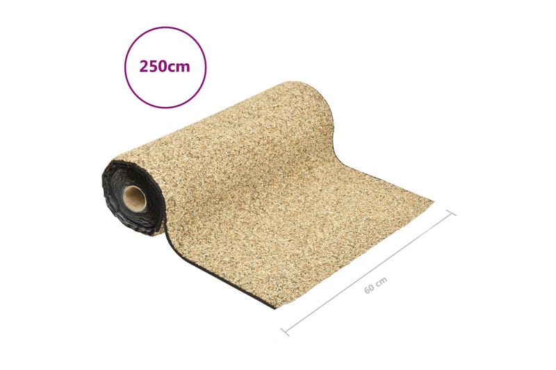 stenfolie 250x60 cm naturligt sand - Tekstiler - Tæpper - Specialmåtte - Nålefilt tæpper & kunstgræstæpper