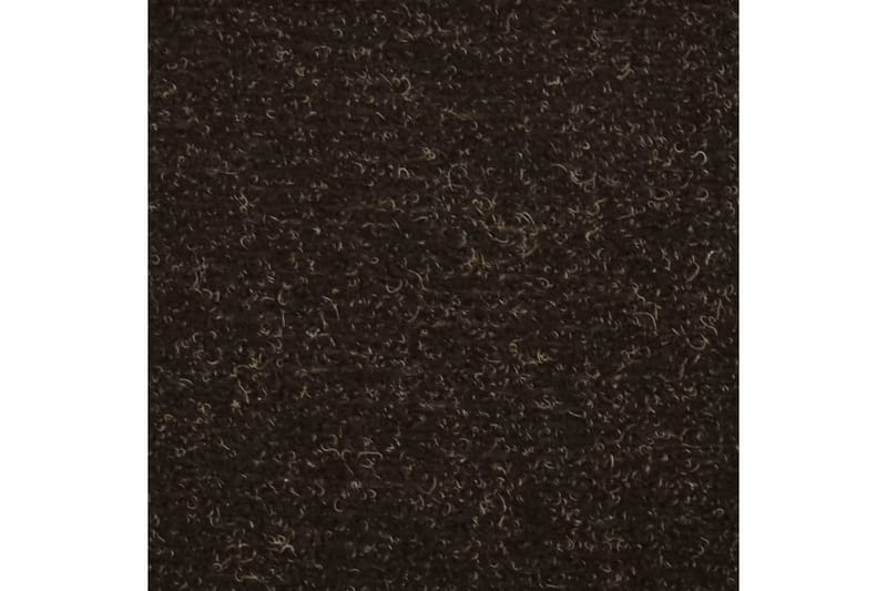 selvklæbende trappemåtter 10 stk. 65x21x4cm tuftet mørkebrun - Brun - Tekstiler - Tæpper - Specialmåtte - Trappetrins tæpper
