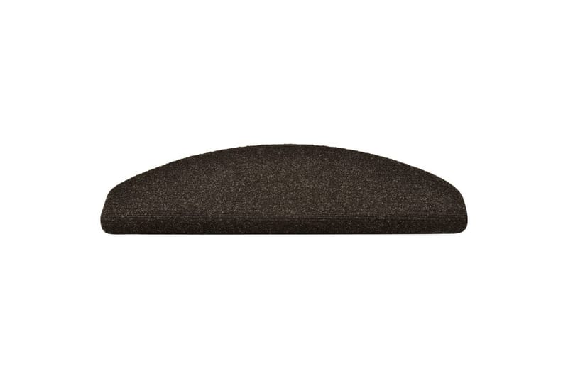 selvklæbende trappemåtter 10 stk. 65x21x4cm tuftet mørkebrun - Brun - Tekstiler - Tæpper - Specialmåtte - Trappetrins tæpper