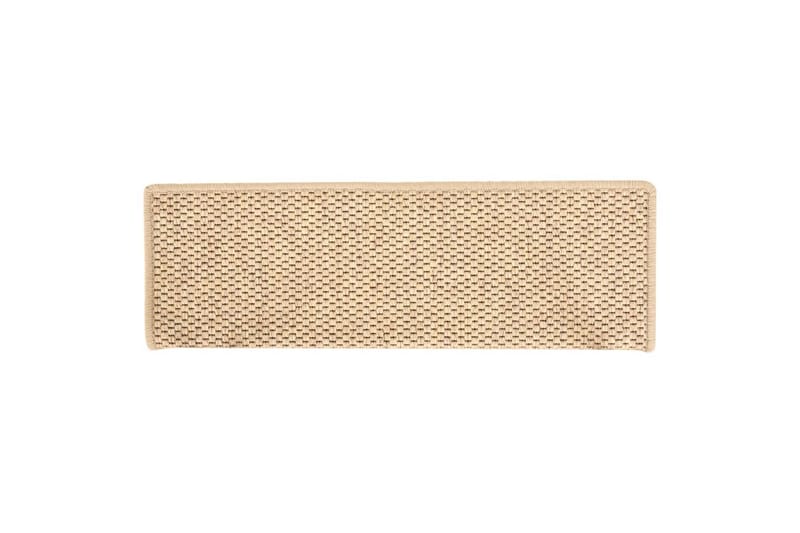 selvklæbende trappemåtter 15 stk. 65x25 cm - Beige - Tekstiler - Tæpper - Specialmåtte - Trappetrins tæpper