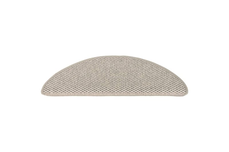 selvklæbende trappemåtter 15 stk. 65x25cm sisal-look gråbrun - Gråbrun - Tekstiler - Tæpper - Specialmåtte - Trappetrins tæpper