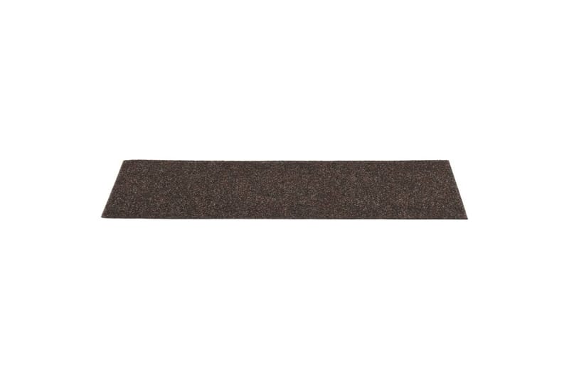 selvklæbende trappemåtter 15 stk. 76x20 cm mørkebrun - Brun - Tekstiler - Tæpper - Specialmåtte - Trappetrins tæpper