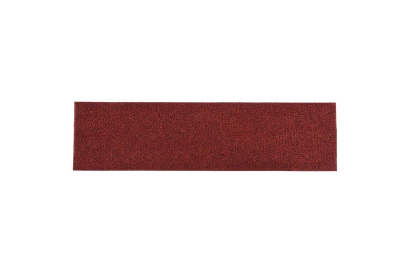 selvklæbende trappemåtter 15 stk. 76x20 cm rektangulær rød - Rød - Trappetrins tæpper