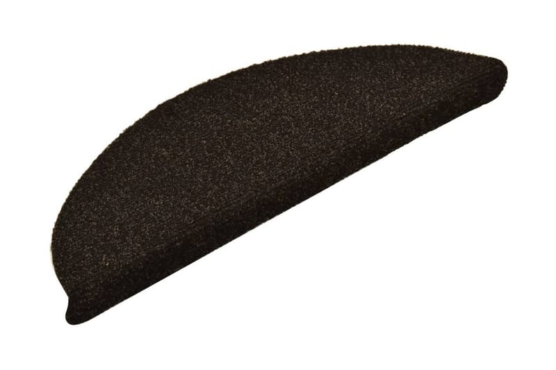 selvklæbende trappemåtter 5 stk. 56x17x3 cm tuftet mørkebrun - Brun - Tekstiler - Tæpper - Specialmåtte - Trappetrins tæpper