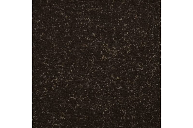 selvklæbende trappemåtter 5 stk. 56x17x3 cm tuftet mørkebrun - Brun - Tekstiler - Tæpper - Specialmåtte - Trappetrins tæpper
