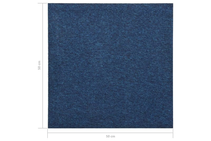 Tæppefliser 20 Stk. 5 M² 50X50 cm Mørkeblå - Blå - Trappetrins tæpper