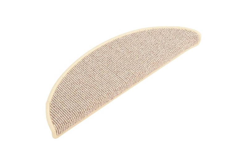 trappemåtter 15 stk. 56x17x3 cm hvid og brun - Hvid - Tekstiler - Tæpper - Specialmåtte - Trappetrins tæpper