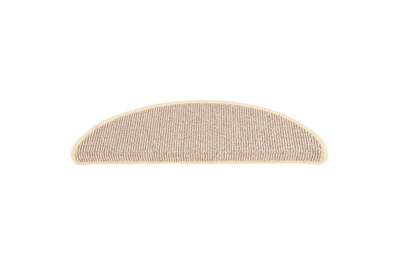 trappemåtter 15 stk. 56x17x3 cm hvid og brun - Hvid - Tekstiler - Tæpper - Specialmåtte - Trappetrins tæpper