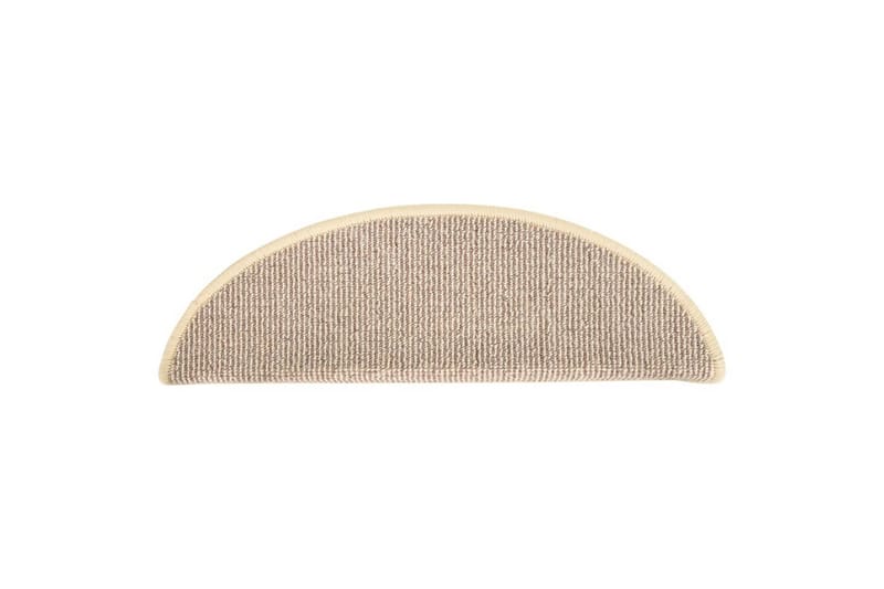 trappemåtter 15 stk. 56x17x3 cm hvid og brun - Hvid - Tekstiler - Tæpper - Specialmåtte - Trappetrins tæpper