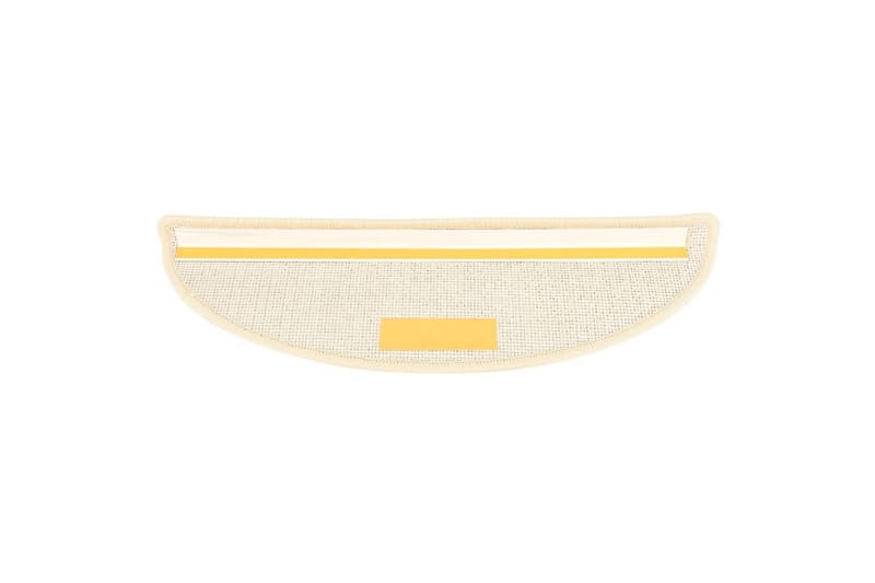 trappemåtter 15 stk. 56x17x3 cm hvid og brun - Hvid - Tekstiler - Tæpper - Specialmåtte - Trappetrins tæpper