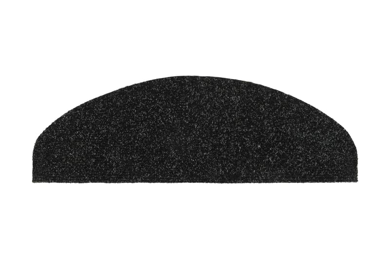 15 stk. selvklæbende trappemåtter nålenagle 65x21x4 cm sort - Sort - Trappetrins tæpper