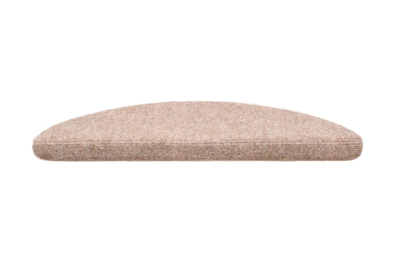 15 stk. selvklæbende trappemåtter tuftet 56 x 20 x 4 cm brun - Brun - Tekstiler - Tæpper - Specialmåtte - Trappetrins tæpper