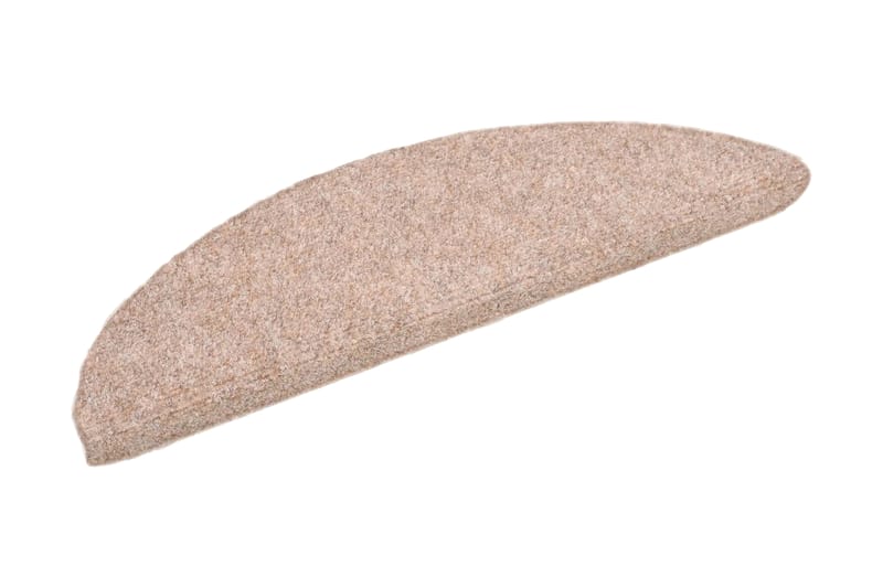15 stk. selvklæbende trappemåtter tuftet 56 x 20 x 4 cm brun - Brun - Tekstiler - Tæpper - Specialmåtte - Trappetrins tæpper