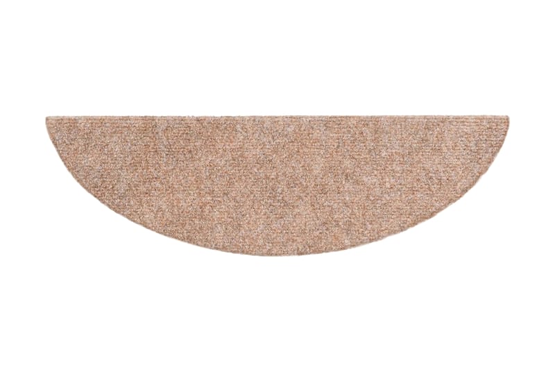 15 stk. selvklæbende trappemåtter tuftet 56 x 20 x 4 cm brun - Brun - Tekstiler - Tæpper - Specialmåtte - Trappetrins tæpper