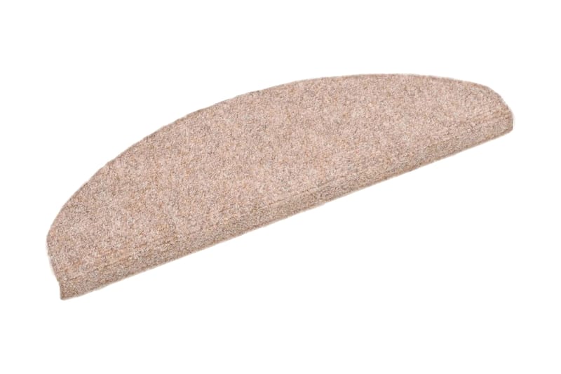 15 stk. selvklæbende trappemåtter punch needle 65x21x4 cm - Brun - Tekstiler - Tæpper - Specialmåtte - Trappetrins tæpper