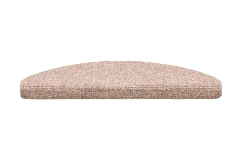 15 stk. selvklæbende trappemåtter punch needle 65x21x4 cm - Brun - Tekstiler - Tæpper - Specialmåtte - Trappetrins tæpper