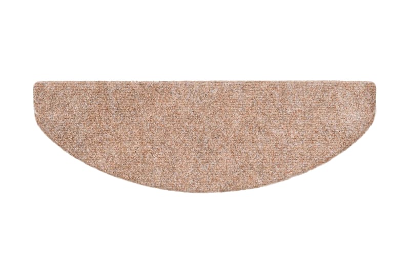 15 stk. selvklæbende trappemåtter punch needle 65x21x4 cm - Brun - Tekstiler - Tæpper - Specialmåtte - Trappetrins tæpper