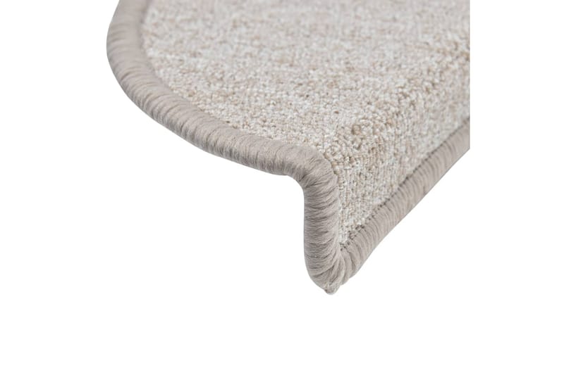 15 stk. trappemåtter 56 x 17 x 3 cm gråbrun - Brun - Tekstiler - Tæpper - Specialmåtte - Trappetrins tæpper
