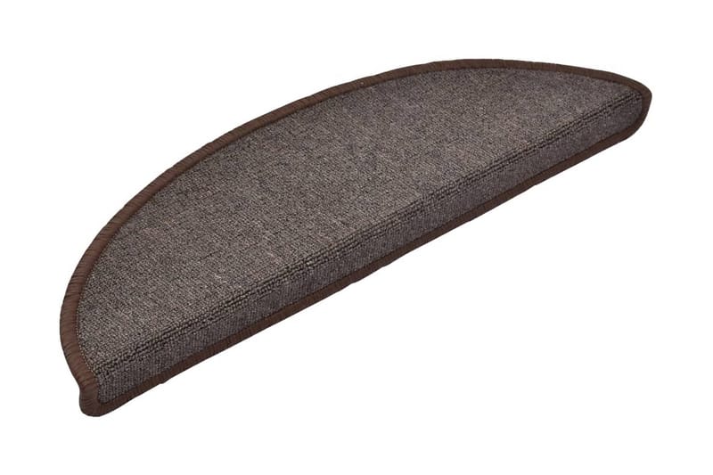 15 stk. trappemåtter 56 x 17 x 3 cm kaffefarvet - Brun - Tekstiler - Tæpper - Specialmåtte - Trappetrins tæpper