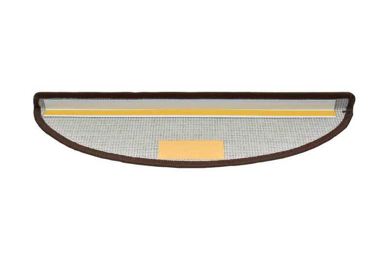 15 stk. trappemåtter 56 x 17 x 3 cm kaffefarvet - Brun - Tekstiler - Tæpper - Specialmåtte - Trappetrins tæpper