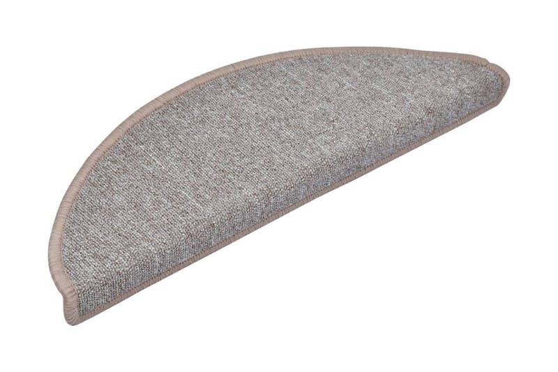 15 stk. trappemåtter 65 x 24 x 4 cm lysebrun - Brun - Tekstiler - Tæpper - Specialmåtte - Trappetrins tæpper