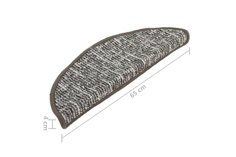 15 stk. trappemåtter 65x25 cm antracitgrå - Antracit - Tekstiler - Tæpper - Specialmåtte - Trappetrins tæpper