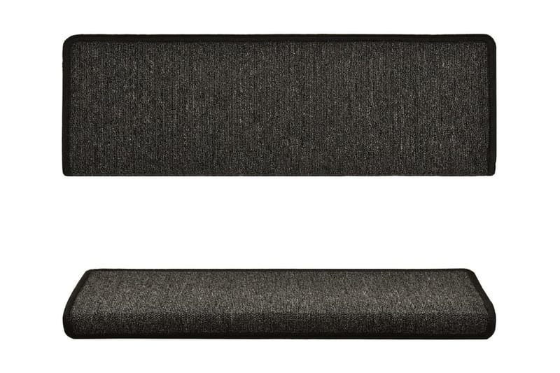 15 stk. trappemåtter 65x25 cm antracitgrå - Grå - Tekstiler - Tæpper - Specialmåtte - Trappetrins tæpper