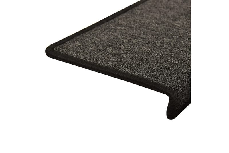 15 stk. trappemåtter 65x25 cm antracitgrå - Grå - Tekstiler - Tæpper - Specialmåtte - Trappetrins tæpper