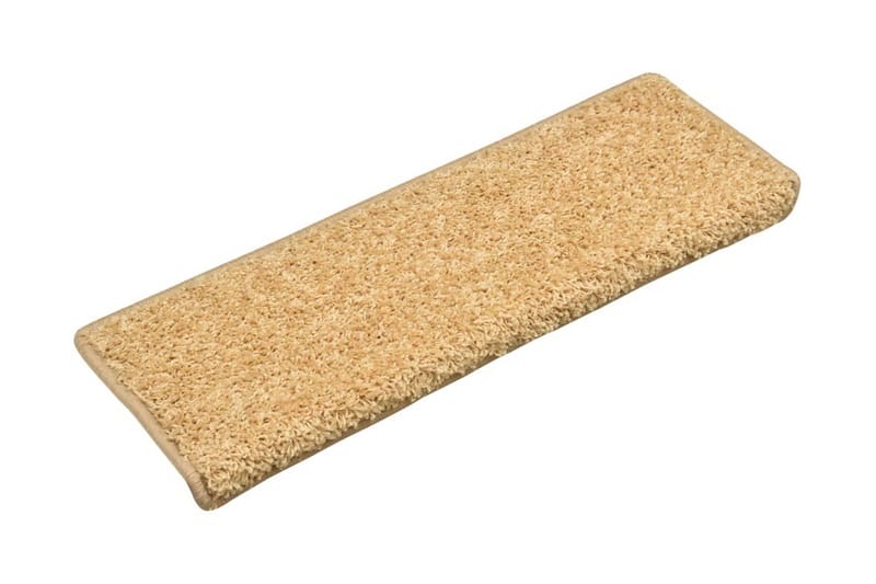 15 stk. trappemåtter 65x25 cm beige - Beige - Tekstiler - Tæpper - Specialmåtte - Trappetrins tæpper