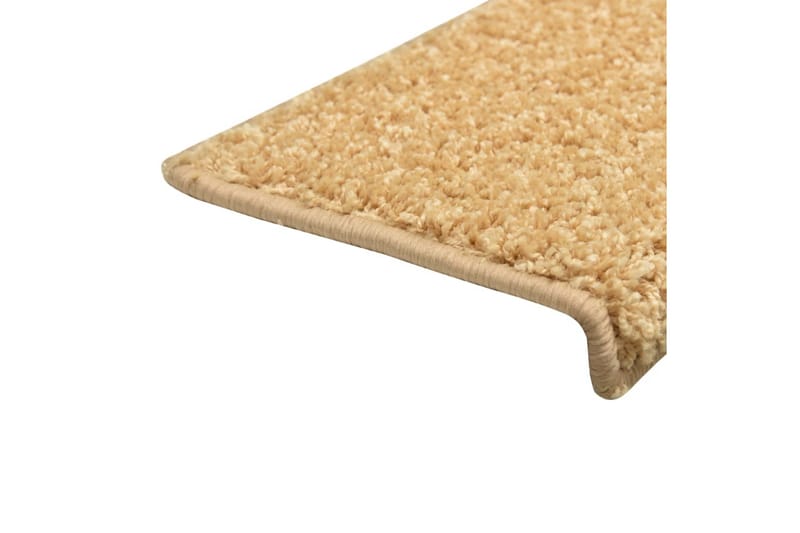 15 stk. trappemåtter 65x25 cm beige - Beige - Trappetrins tæpper