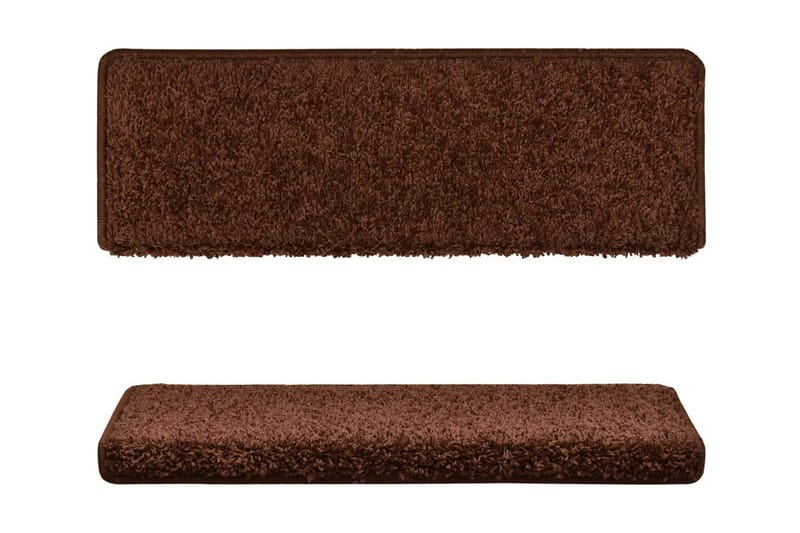 15 stk. trappemåtter 65x25 cm brun - Brun - Tekstiler - Tæpper - Specialmåtte - Trappetrins tæpper