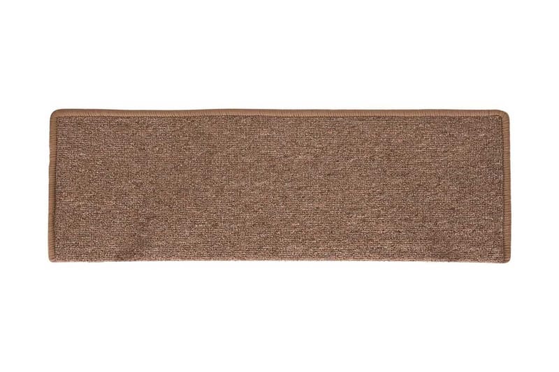 15 stk. trappemåtter 65x25 cm brun - Brun - Tekstiler - Tæpper - Specialmåtte - Trappetrins tæpper