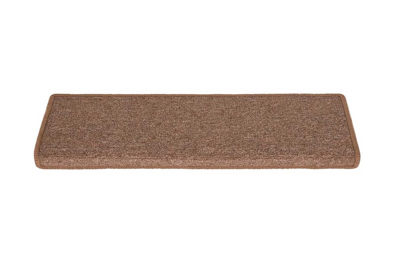 15 stk. trappemåtter 65x25 cm brun - Brun - Tekstiler - Tæpper - Specialmåtte - Trappetrins tæpper