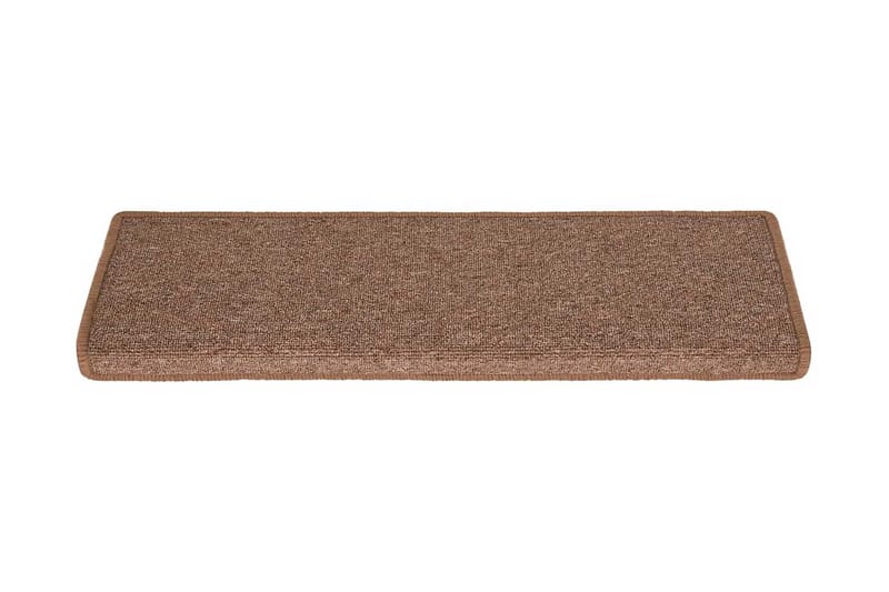 15 stk. trappemåtter 65x25 cm brun - Brun - Trappetrins tæpper