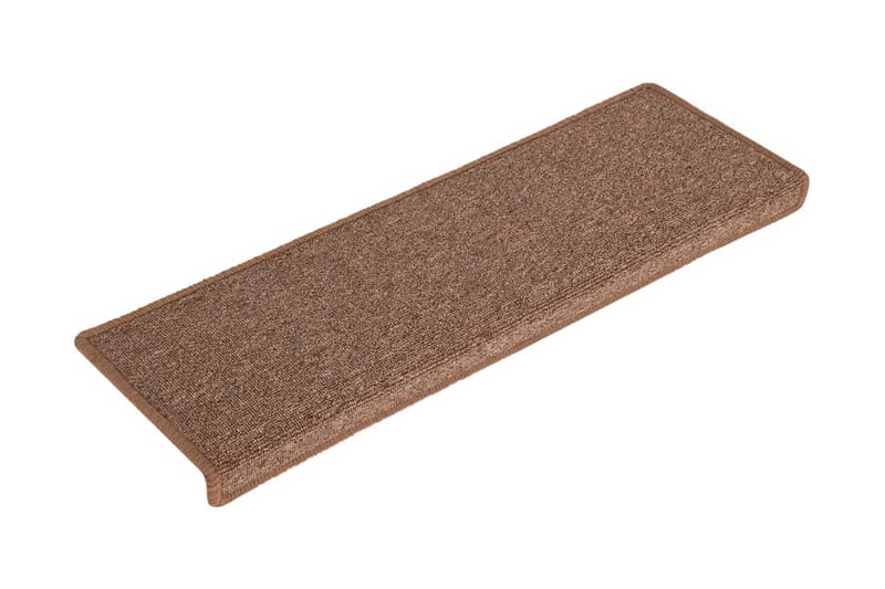 15 stk. trappemåtter 65x25 cm brun - Brun - Tekstiler - Tæpper - Specialmåtte - Trappetrins tæpper