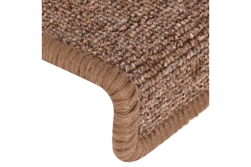 15 stk. trappemåtter 65x25 cm brun - Brun - Tekstiler - Tæpper - Specialmåtte - Trappetrins tæpper