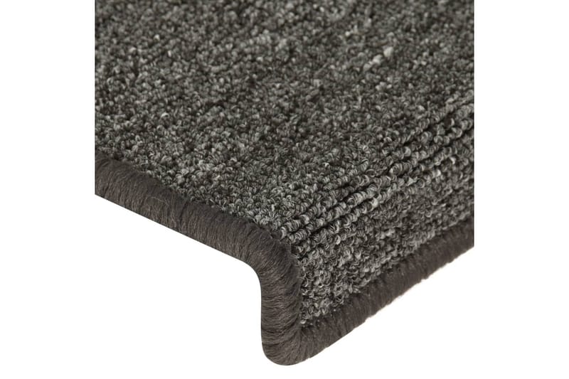15 stk. trappemåtter 65x25 cm grå og sort - Flerfarvet - Trappetrins tæpper
