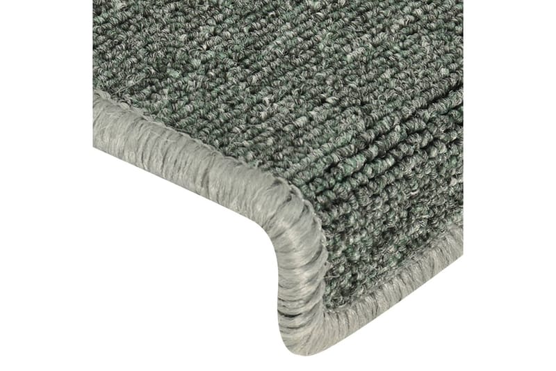 15 stk. trappemåtter 65x25 cm grøn - Grøn - Tekstiler - Tæpper - Specialmåtte - Trappetrins tæpper