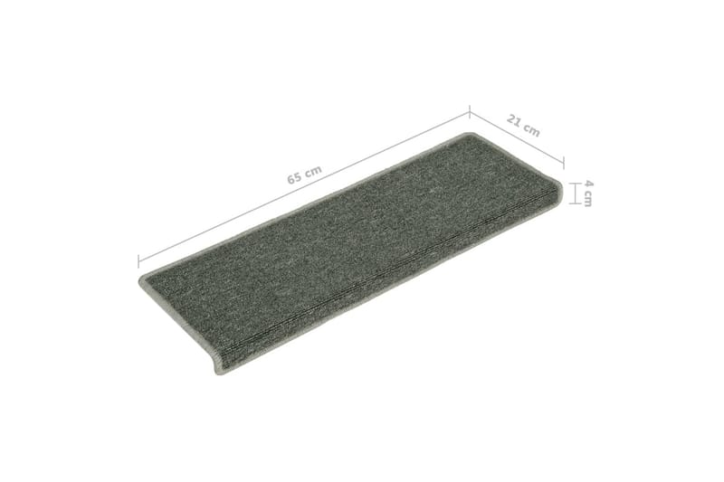 15 stk. trappemåtter 65x25 cm grøn - Grøn - Tekstiler - Tæpper - Specialmåtte - Trappetrins tæpper