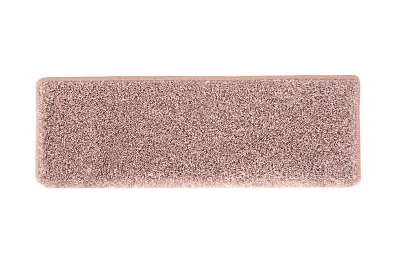 15 stk. trappemåtter 65x25 cm hvid og pink - Flerfarvet - Trappetrins tæpper