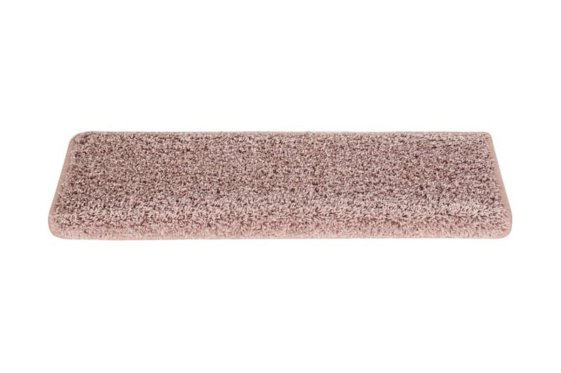 15 stk. trappemåtter 65x25 cm hvid og pink - Flerfarvet - Trappetrins tæpper