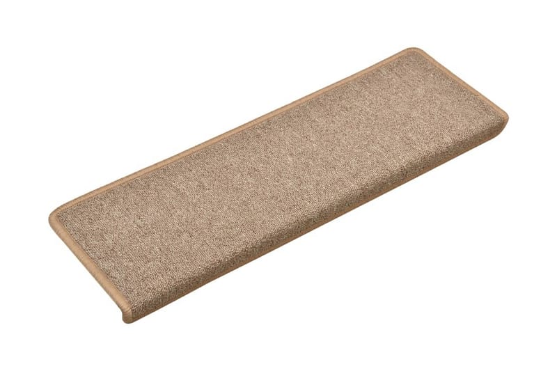 15 stk. trappemåtter 65x25 cm lysebrun - Brun - Tekstiler - Tæpper - Specialmåtte - Trappetrins tæpper